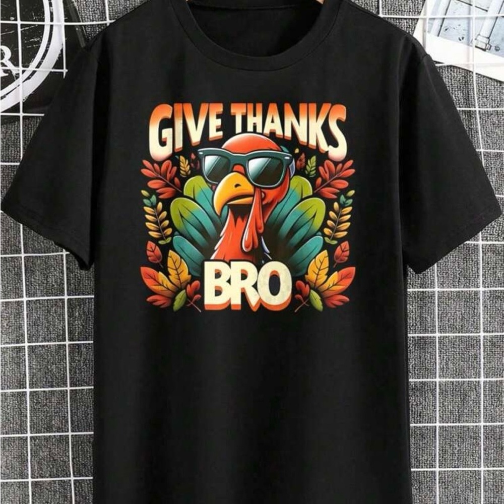Black 'Give Thanks Bro' Kids T-Shirt